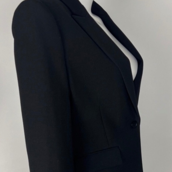 BCBGMAXAZRIA Women's Maxwell Blazer Slit/Zipper Sleeve M Black Pockets - Picture 3 of 5